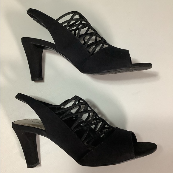 Luca Ferri peep toe sling back sandals - Picture 3 of 8